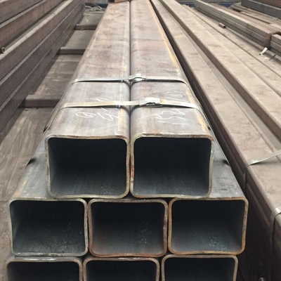 SS400 STKR400 Ms Steel ERW لوله با مقطع توخالی مربع مستطیل شکل